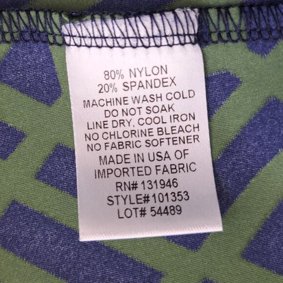 JUDE CONNALLY Emerson Puff Sleeve Mini Dress Small Garden Lattice Navy Green - Picture 9 of 12